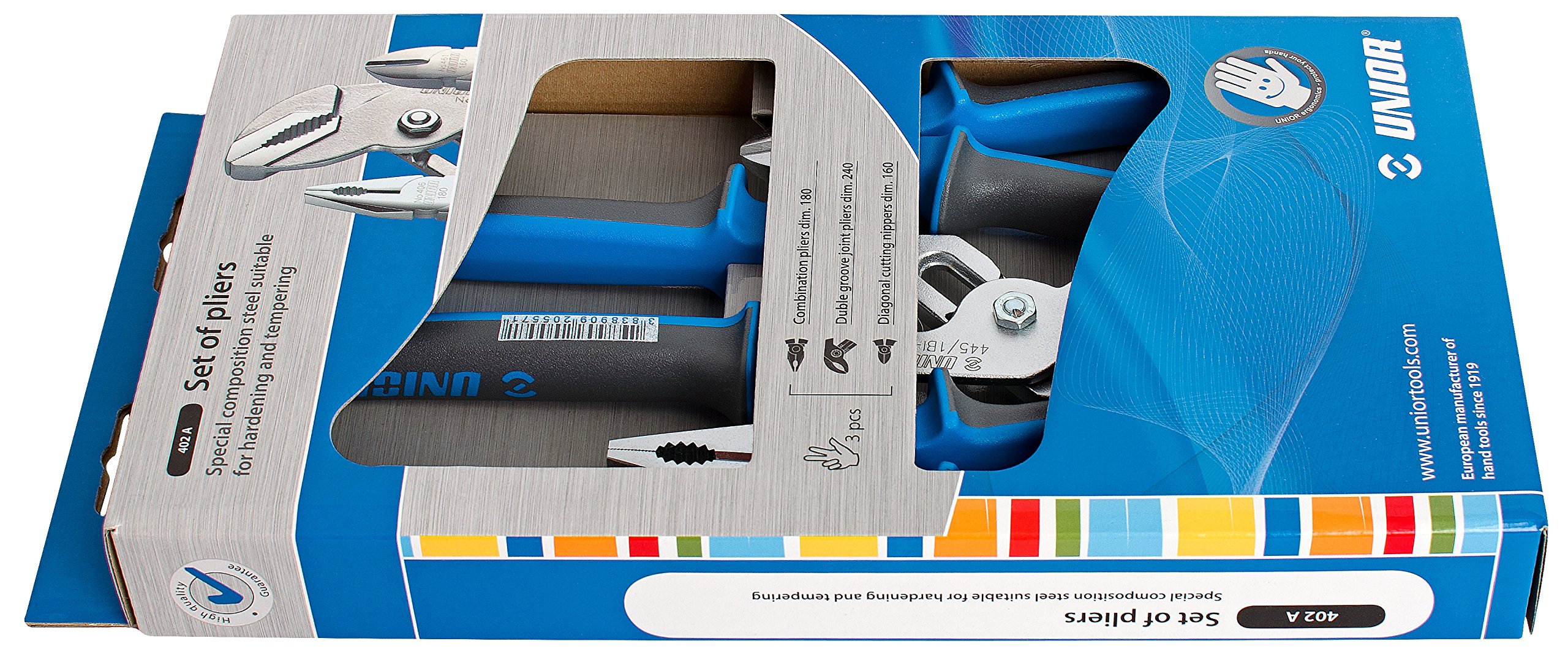 Unior Set of Pliers in Display Box, Pack of 1, 402 A