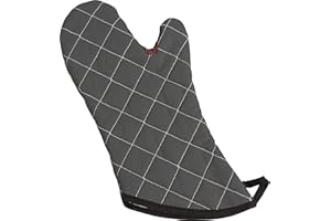 San Jamar 800FG13-BK BestGuard Commercial Heat Protection Up to 450° F Oven Mitts (Pair), 13" Length, Black