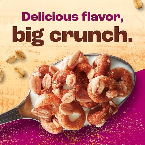 CHEERIOS OAT CRUNCH BERRY OAT BREAKFAST CEREAL, FAMILY SIZE, 24 OZ