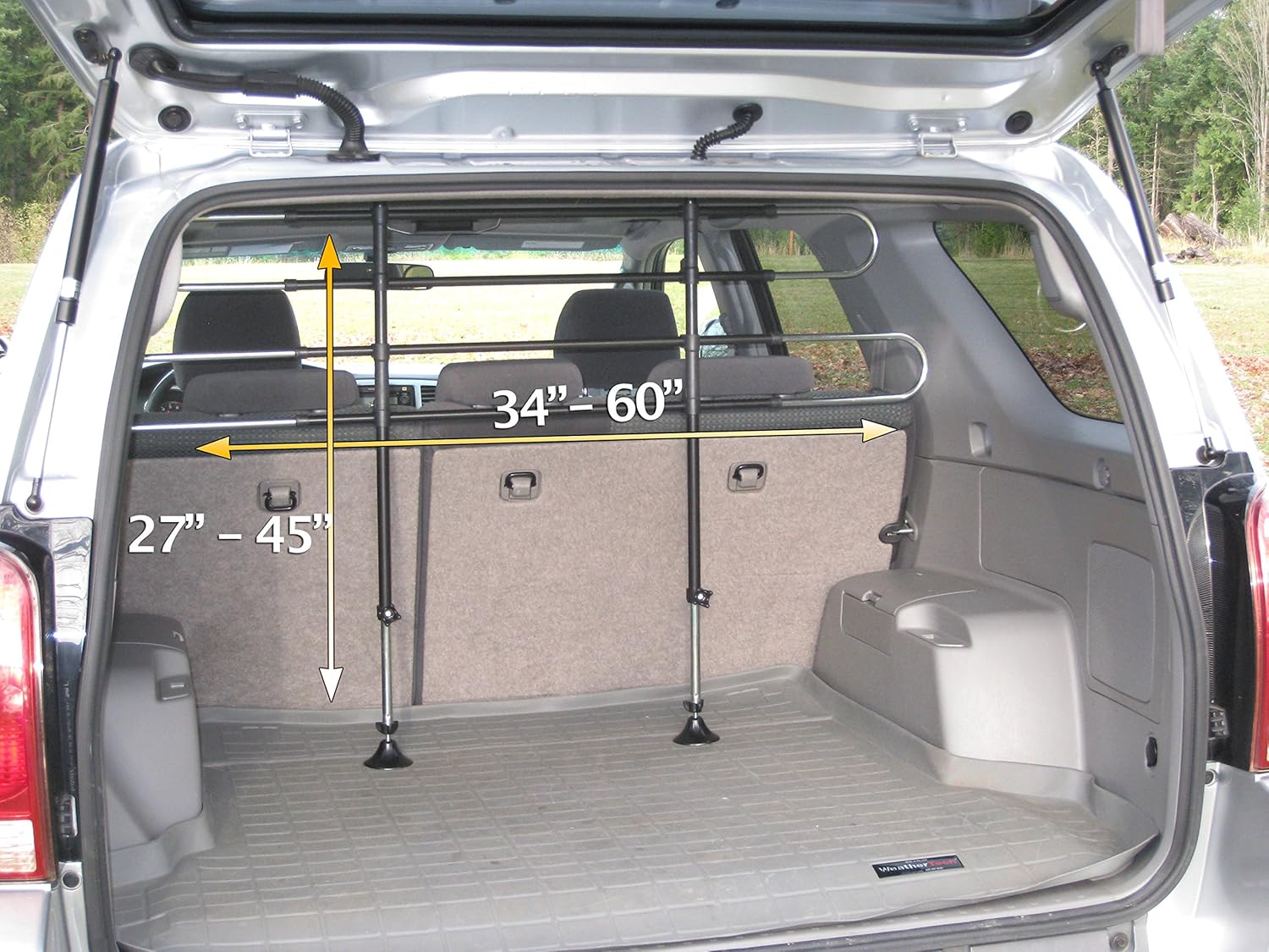 Heininger 3048 PortablePET Pet Partition (adjustable 27" to 45"),Black: Automotive
