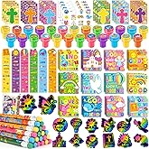 BenLouis Bible Party Favors Christian Inspirational Verses Set Gift Prizes Bulk for Kids Operation Christmas Child Sunday School Religious Church Activities Goodie Bag Stuffers（12set Verses）