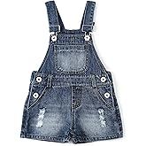 KIDSCOOL SPACE Baby Girls Denim Shorts,Toddler Little Boys Soft Jeans Summer Shortalls