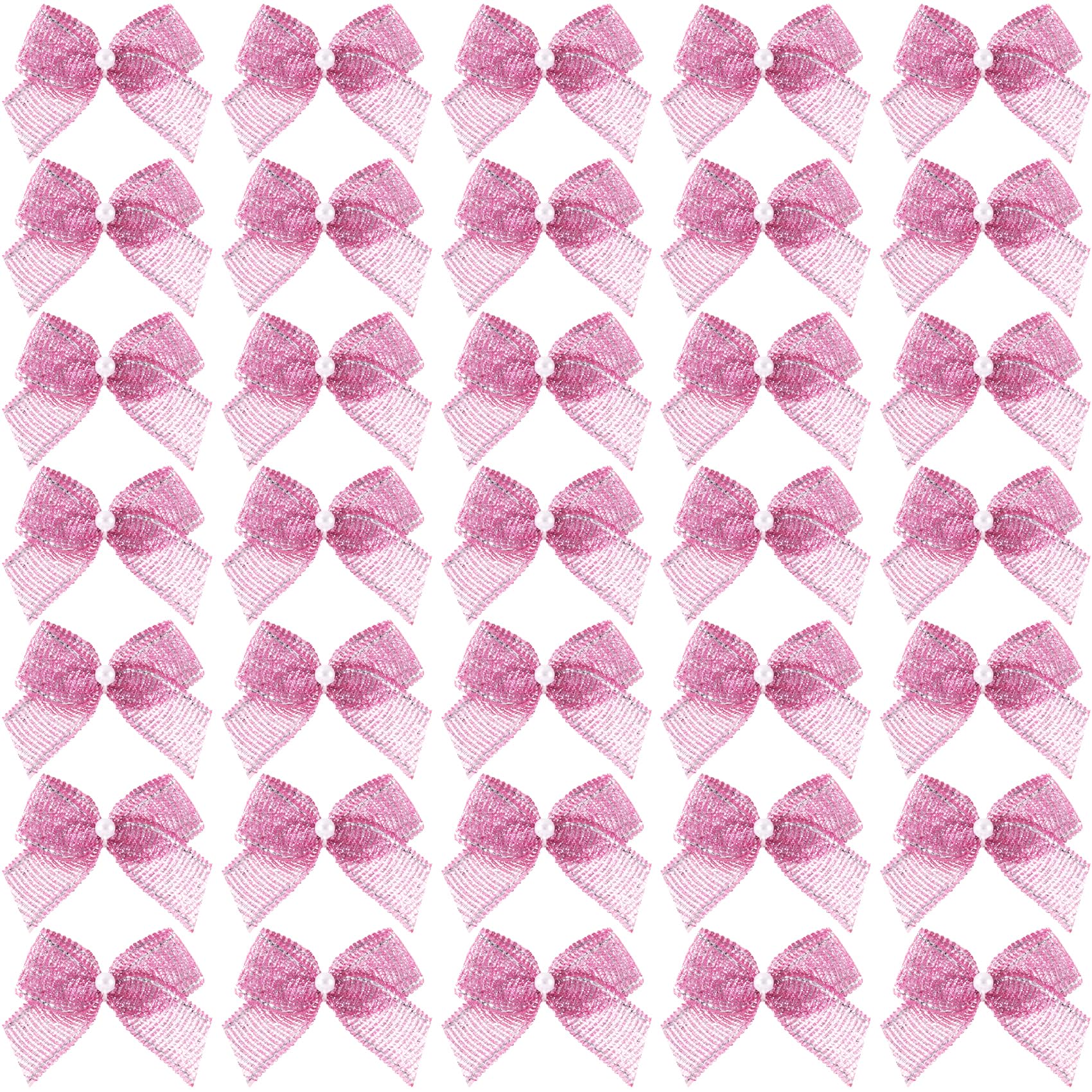 Photo 1 of Mxxipp 35pcs Mini Pink Ribbon Bows, Small Satin Ribbon Bow, Cute Soft Bowknot Sewing Accessories for Flowers Bakery Wrapping Christmas Wedding Birthday Party Decoration