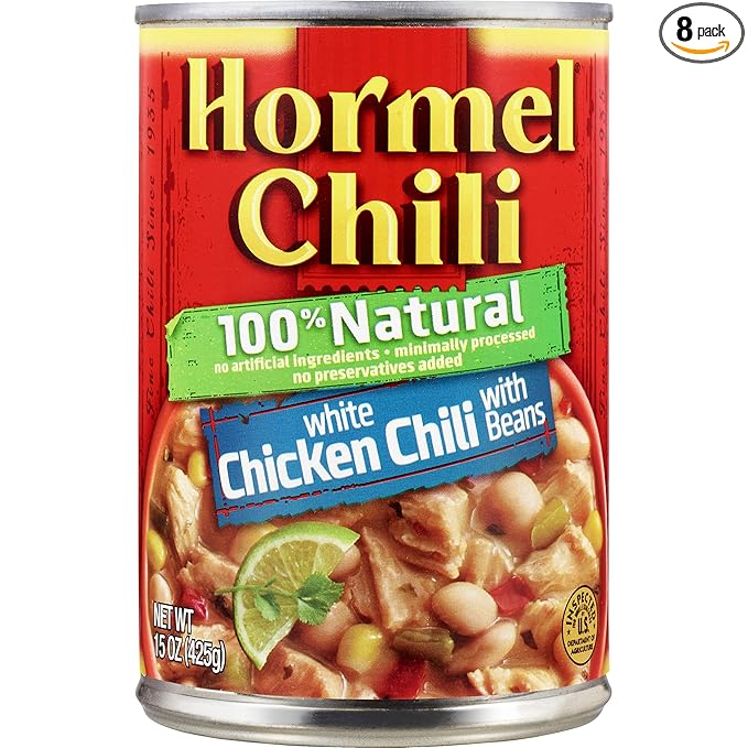 Amazon Com Hormel Natural White Chicken Chili With Beans 15 Ounce Pack Of 8 Grocery Gourmet Food