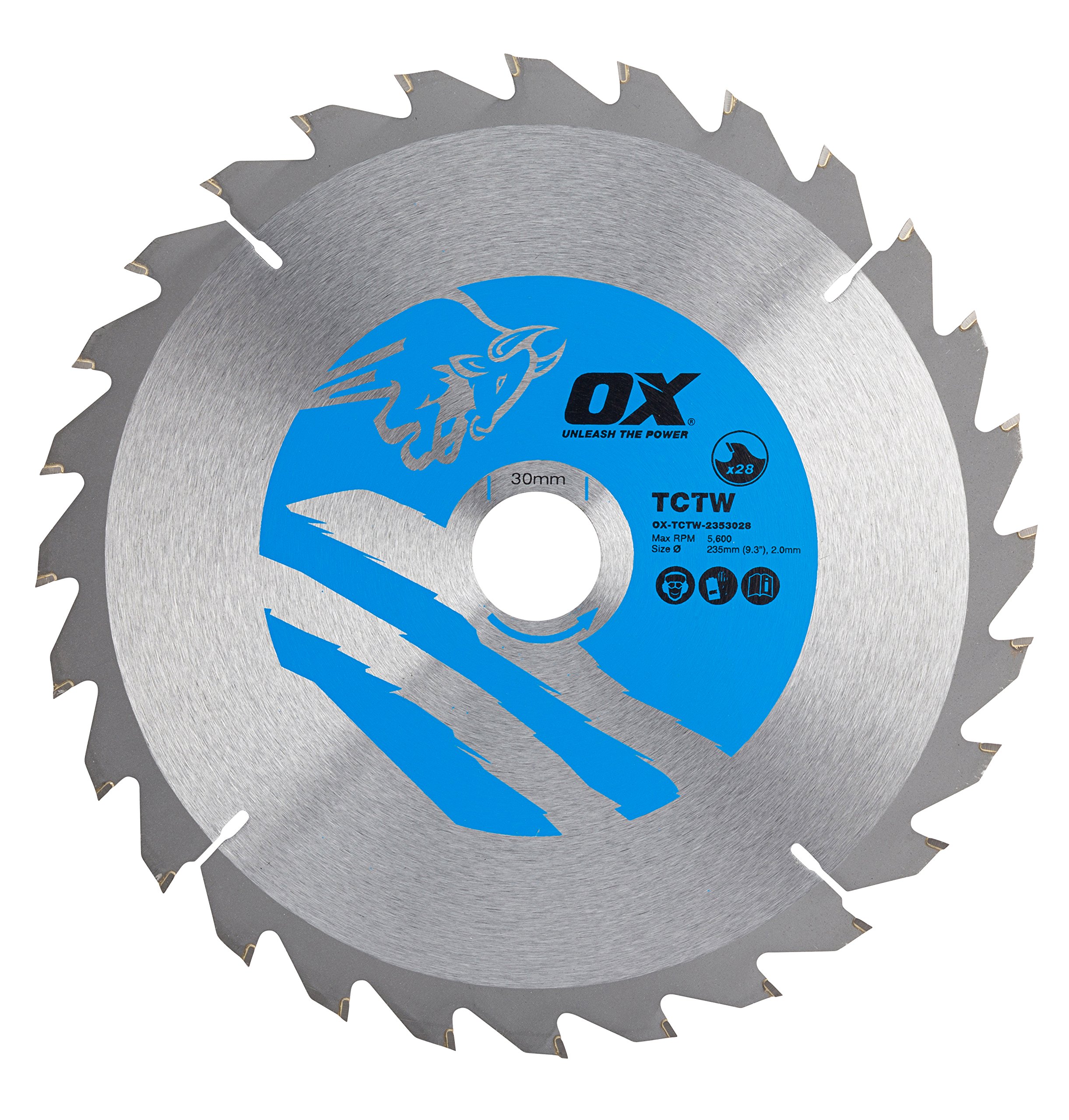 OX Wood Cutting Circular Saw Blade 230/30mm, 24 Teeth ATB