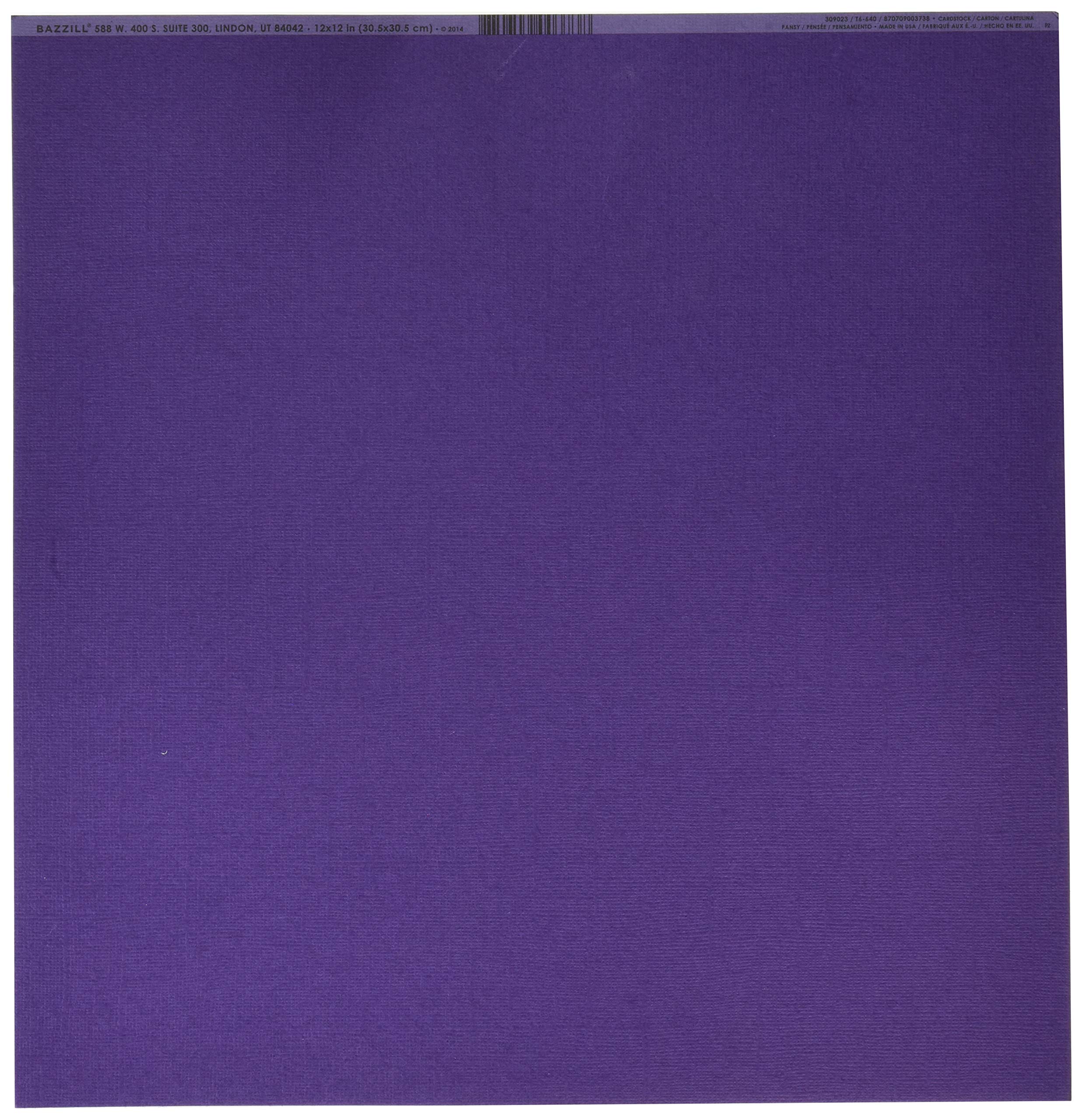 Bazzill Basics Paper 25 Scrapbooking Sheets Canvas Texture, Pansy