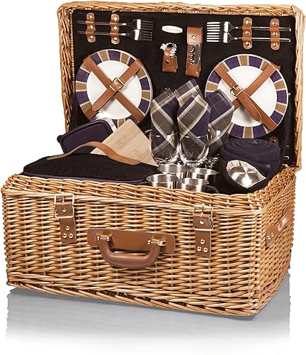 Amazon アウトドアかごバッグ ピクニック キャンプに最適な4人分の必需品が豊富に揃ったバスケット 並行輸入品 ピクニック リュック バックパック
