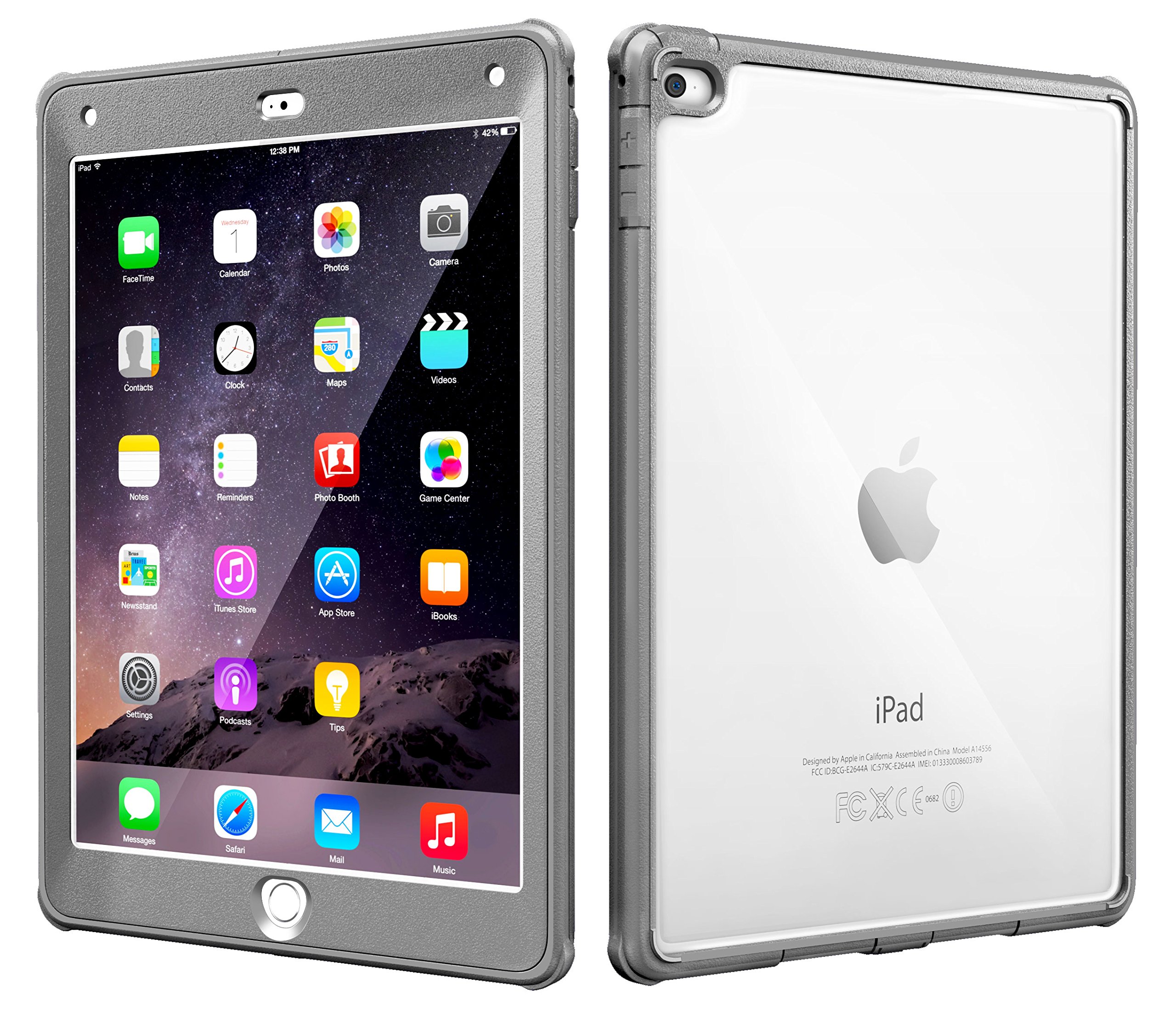 IPad Air 2 Case, Apple IPad Air 2 Clear Case, RooCASE Glacier Tough Fullbody Impact Resistant