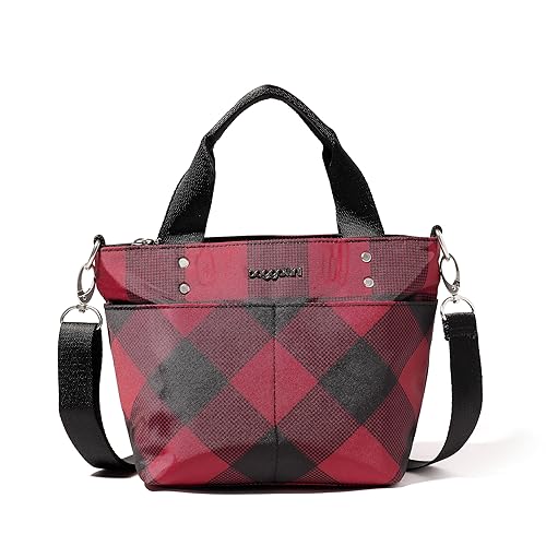 Baggallini Women's Mini Carryall Tote, Red Buffalo Plaid, One Size - Amazon deal for $48.00