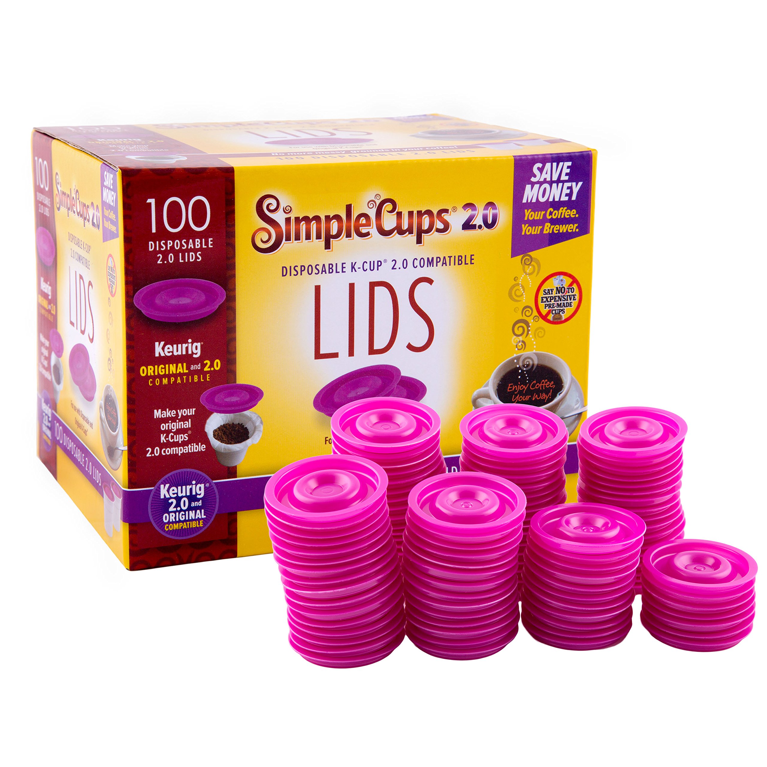 Disposable Kcup Lids for Keurig (100 count) Reuse and Recycle your