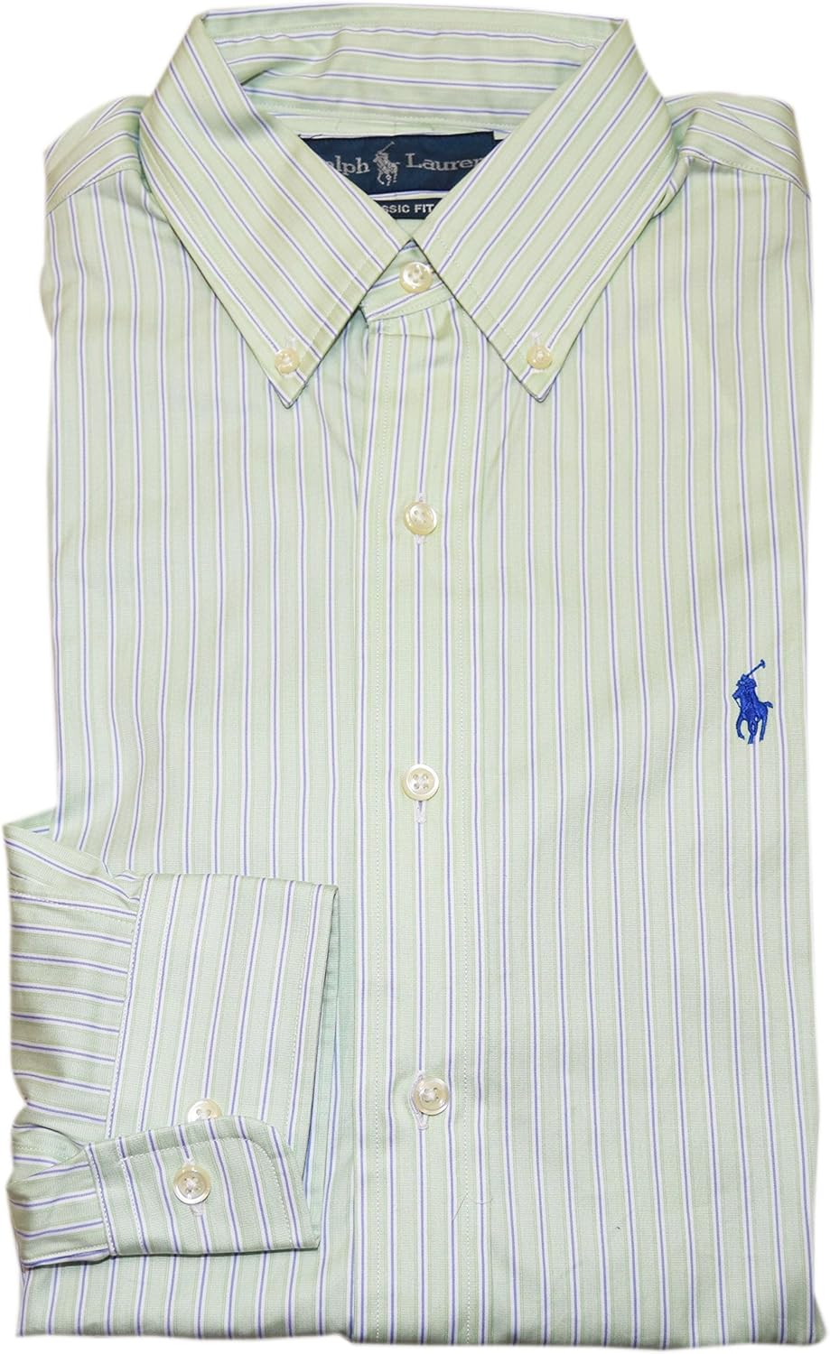 green and white striped mens dress shirt