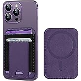 ExtreLife Upgraded for Magsafe Wallet, Strongest Magnetic Wallet for iPhone 17/16/15/14/13/12 Series, Magnetic Card Holder, Vegan Leather, Fit 7 Cards, Luxury Purple
