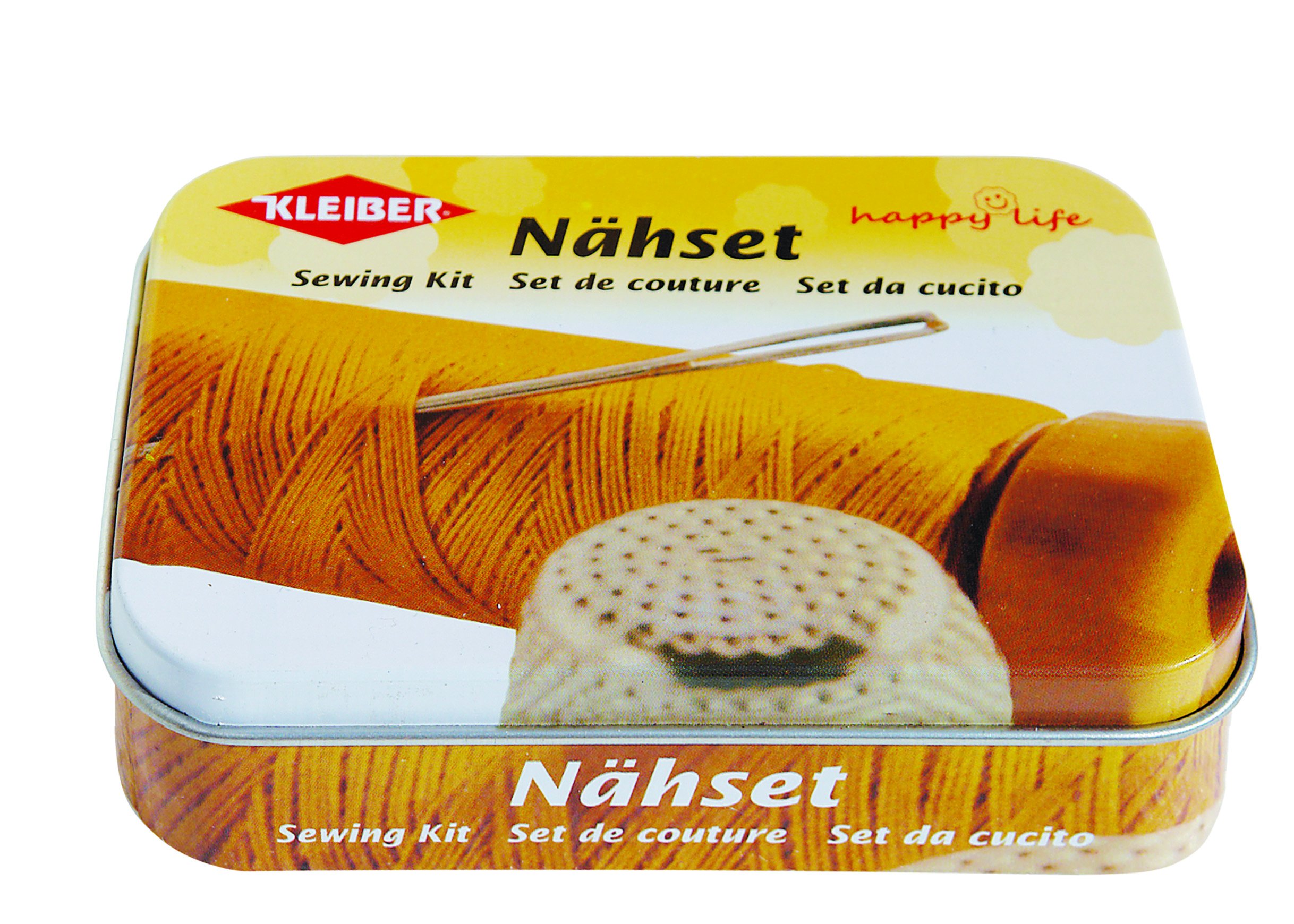 Kleiber 70-Piece Sewing Kit in Tin, Orange