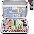 Battery Storage Organizer Box with Tester BT-168, Variety Case Holds 140+ AA, AAA, C, D, 9V, Lithium 3V Button Batteries- Not Includes Batteries(Grey)