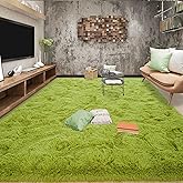 Tepook Super Soft Fluffy Rugs for Living Room, Area Rugs 8x10 for Bedroom, Modern Shaggy Rug Fuzzy Carpets for Kids, Plush Indoor Nursery Home Decor Rug with Non-Slip Bottom, Grass Green