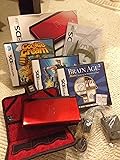 Nintendo DS Lite Crimson & Black with Brain Age 2