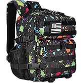 HongXingHai 9L Mini Tactical Backpack for Men and Women Tactical Backpack Small for Hiking Small Tactical Bag (Fluorescent Tie Dye)