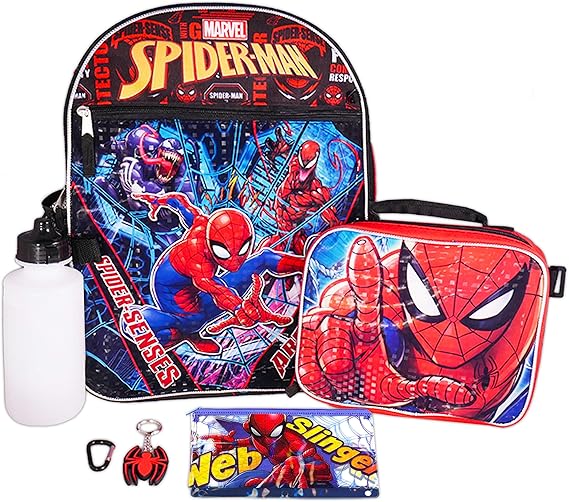 spiderman backpack and lunchbox