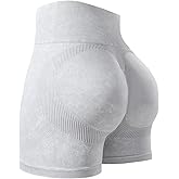 HOW'ON Womens Workout Impact Shorts High Waist Tummy Control Seamless Yoga Gym Cycling Active Shorts