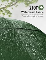 TECKNET Golf Umbrella Large 68 Inch Windproof Auto Open Green view 4