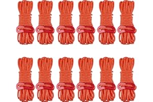 Azarxis Reflective Cord Pack, Tent Guyline Rope High-Strength Lightweight 13ft per Piece with Aluminum Cord Adjuster for Tyin