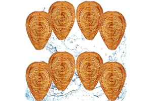 Honoson 8 Pieces Wasp Nest Decoy Hanging Fake Wasp Nest Waterproof Material Hornet Decoy for Hornets Yellow Jackets Home Garden Yard Outdoors (Orange)
