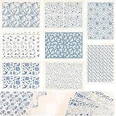 Tatuo 8 Pcs Flower Ceramic Clay Transfer Paper 14