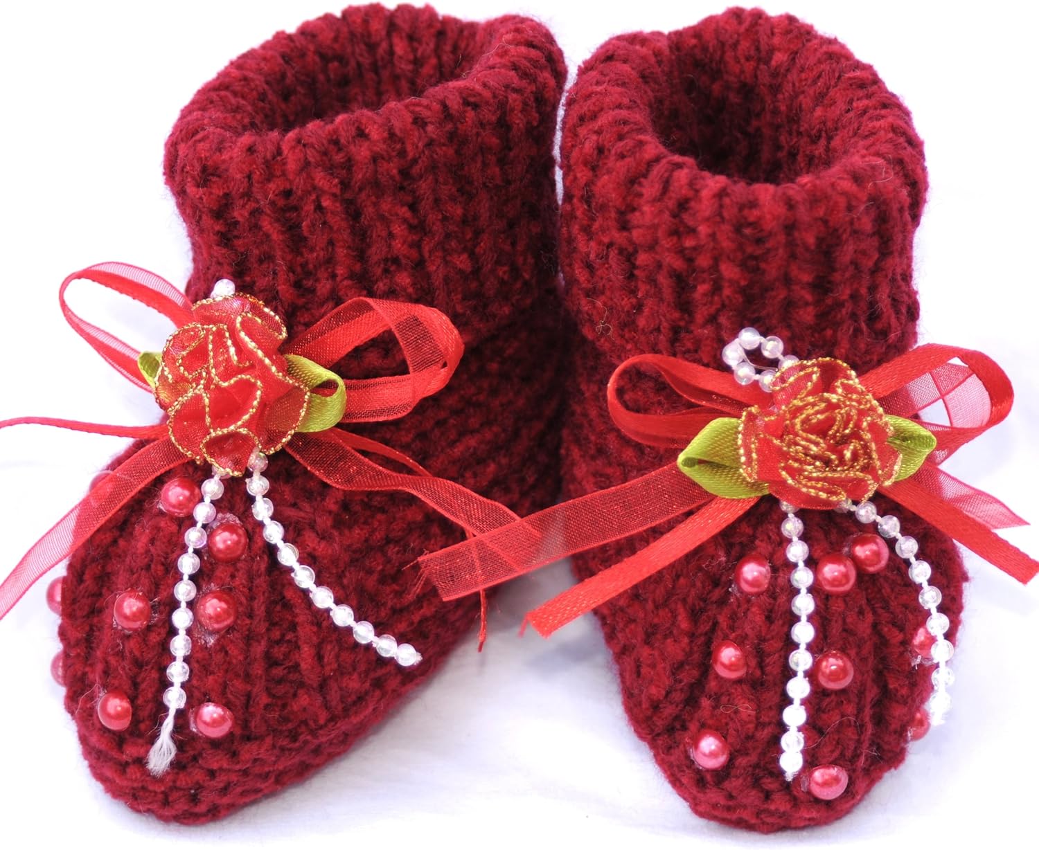 burgundy color booties