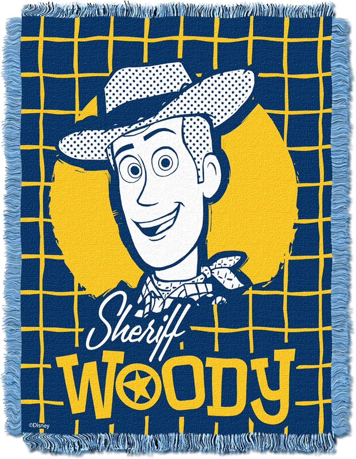 Toy Story Talking Woody Woven Jacquard Throw Blanket