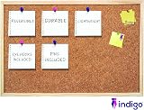 indigo Premium Cork Board 900x600mm Noticeboard with Wooden Frame view 2