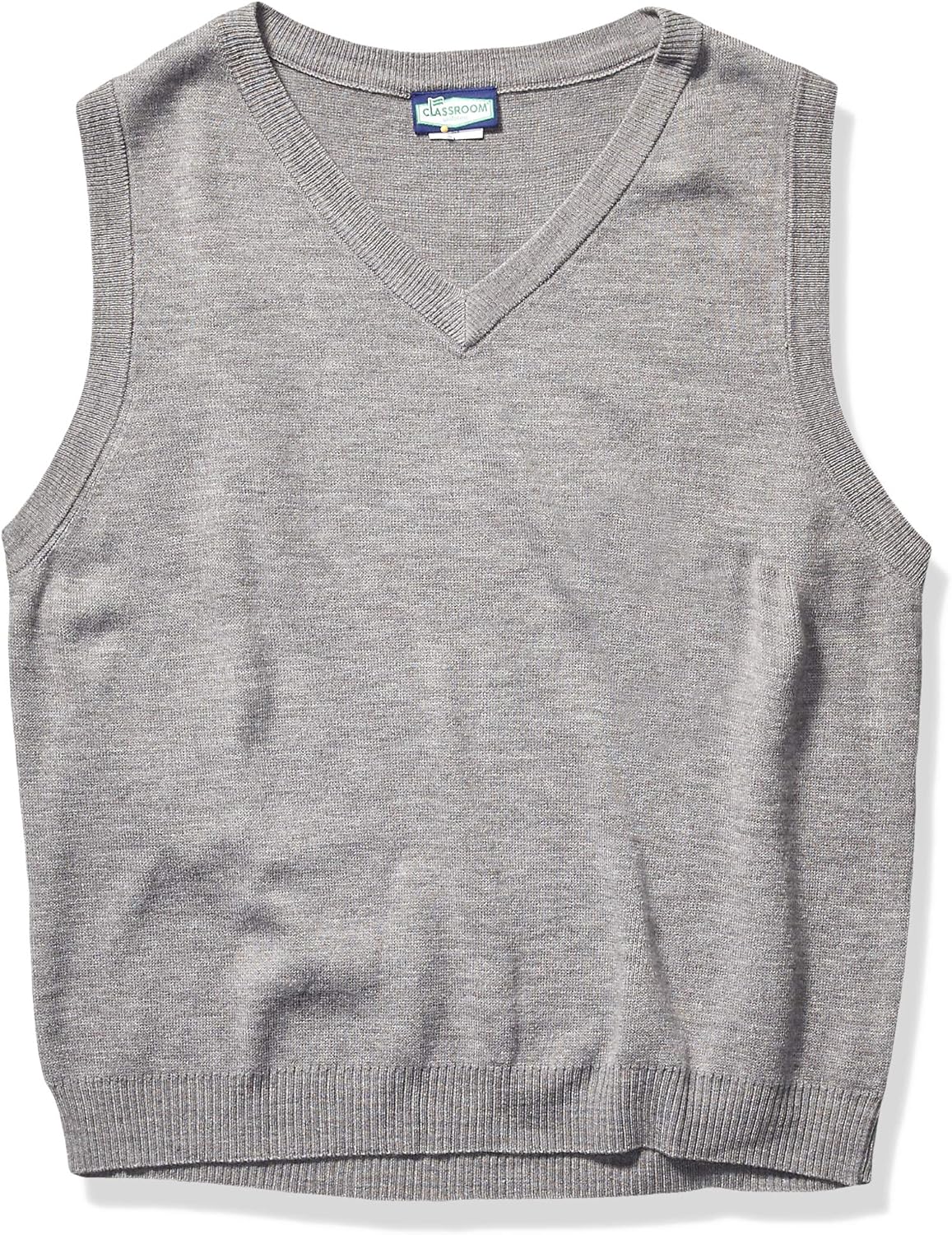 Classroom School Uniforms Men's Adult Unisex VNeck Sweater Vest Grey
