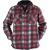 Gary Com Plaid Flannel Hoodies for Men Heavyweight Fleece Sweatshirt - Full Zip Up Thick Sherpa Lined Winter Warm Sweatshirts
