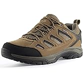 wantdo Men's Waterproof Low Cut Hiking Shoes Wide Breathable Slip Resistant Trial Hiking Shoes Mountain Biking Outdoor Work Trekking Sneakers