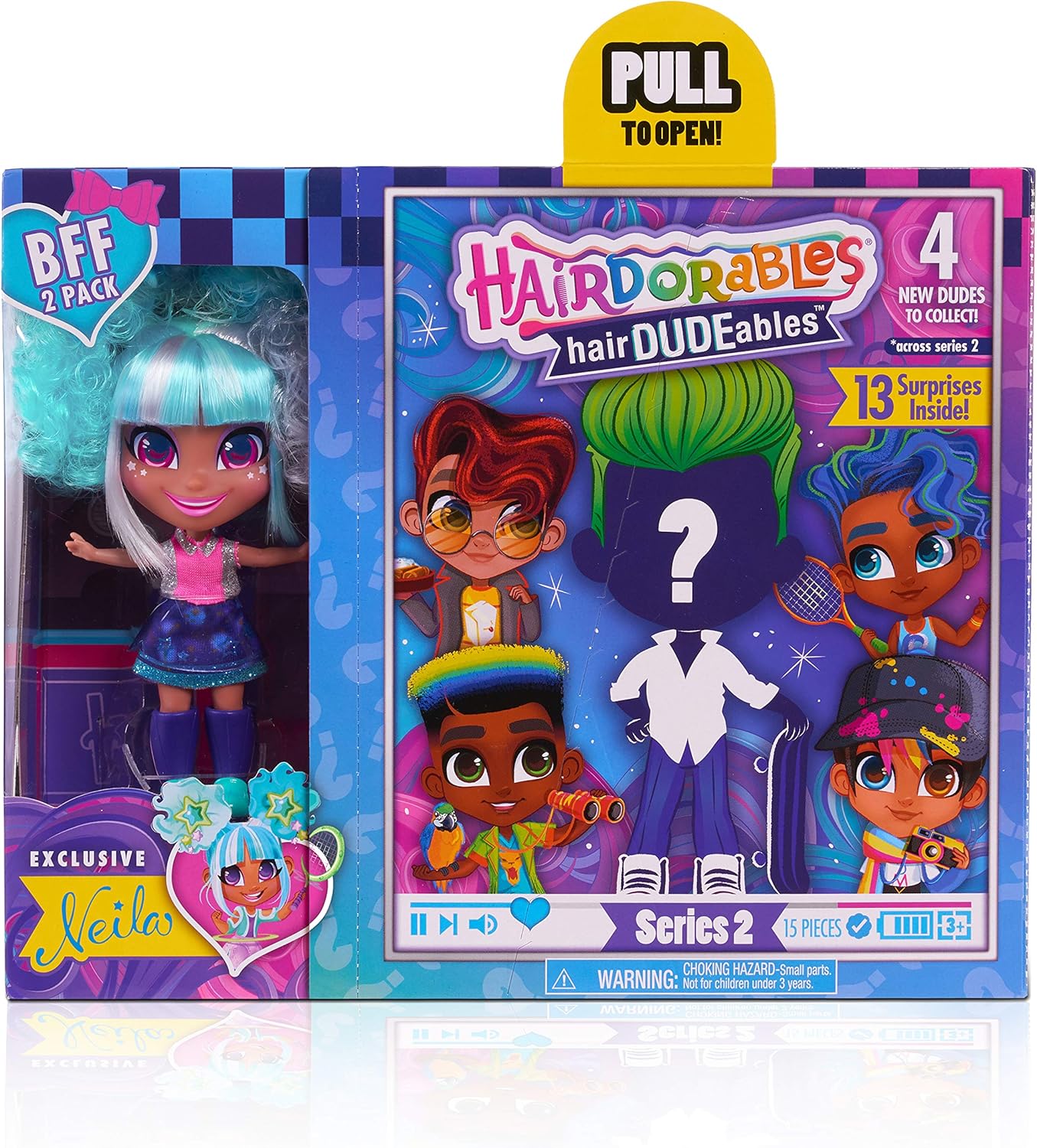 JP Hairdorables JPL23775 Flair Hairdorables HairDudeAbles BFF Pack Assortment-Series 2, Multicolour, Multicolor - Image 5