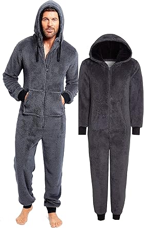 mens hooded pyjamas