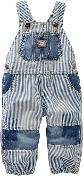oshkosh striped overalls mens