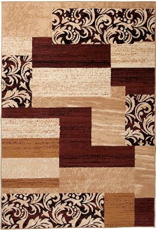 Amazon De Carpeto Designer Teppich Retro Ornamente Karo Meliert