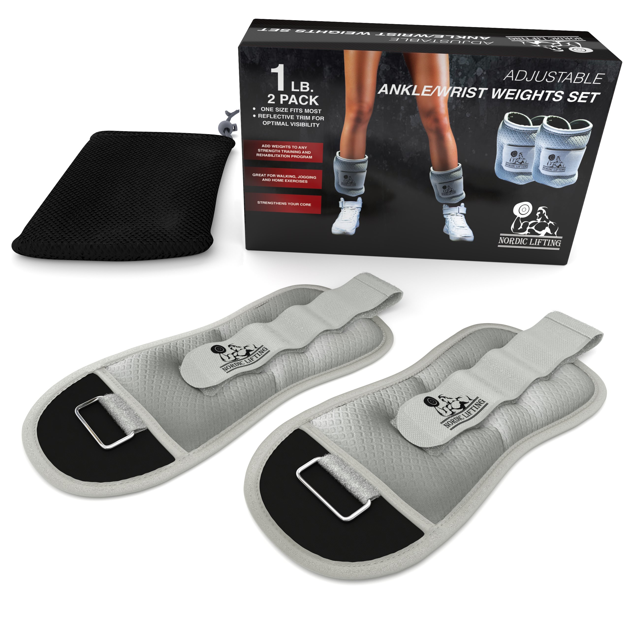 Ankle/Wrist Weights (1 Pair) for Women, Men and Kids Fully Adjustable