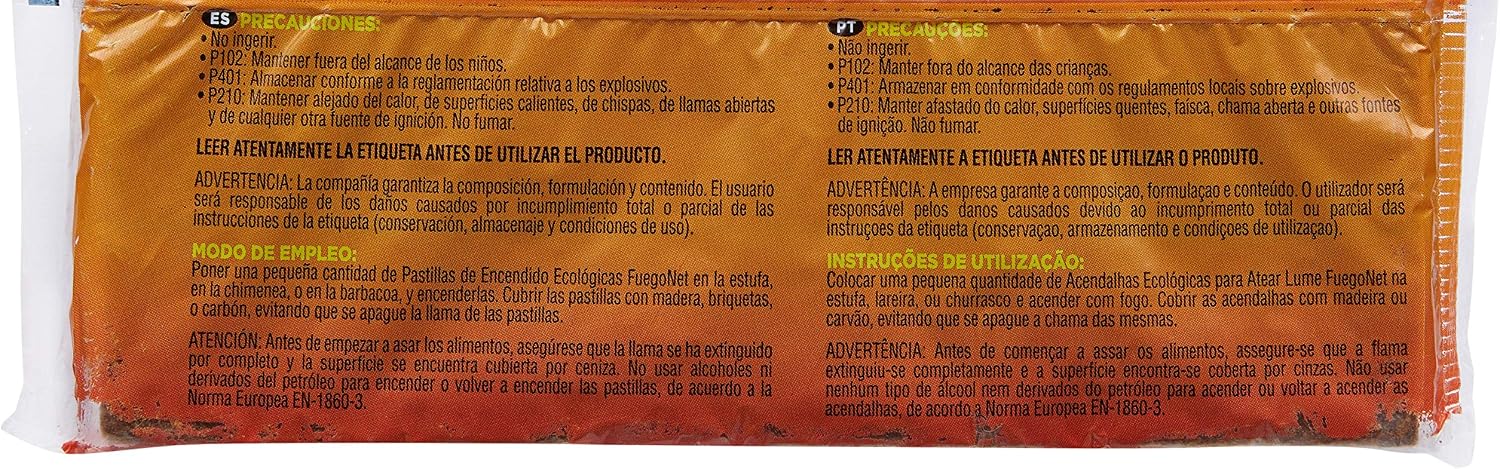 Massó Fuegonet Eco-Friendly Lighter Tablets for BBQs and Fireplaces 1 Pack of 32 Tablets, brown, 18.2x3x12 cm - Image 4