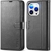 TUCCH Case Wallet for iPhone 14 Pro 5G, [RFID Blocking] 4 Card Holder Stand [Shockproof TPU Interior Case] PU Leather Magnetic Protective Flip Cover Compatible with iPhone 14 Pro 6.1" 2022, Black