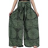 B BANGKOK PANTS Women's Boho Palazzo Pants Yoga Wide Leg Pants
