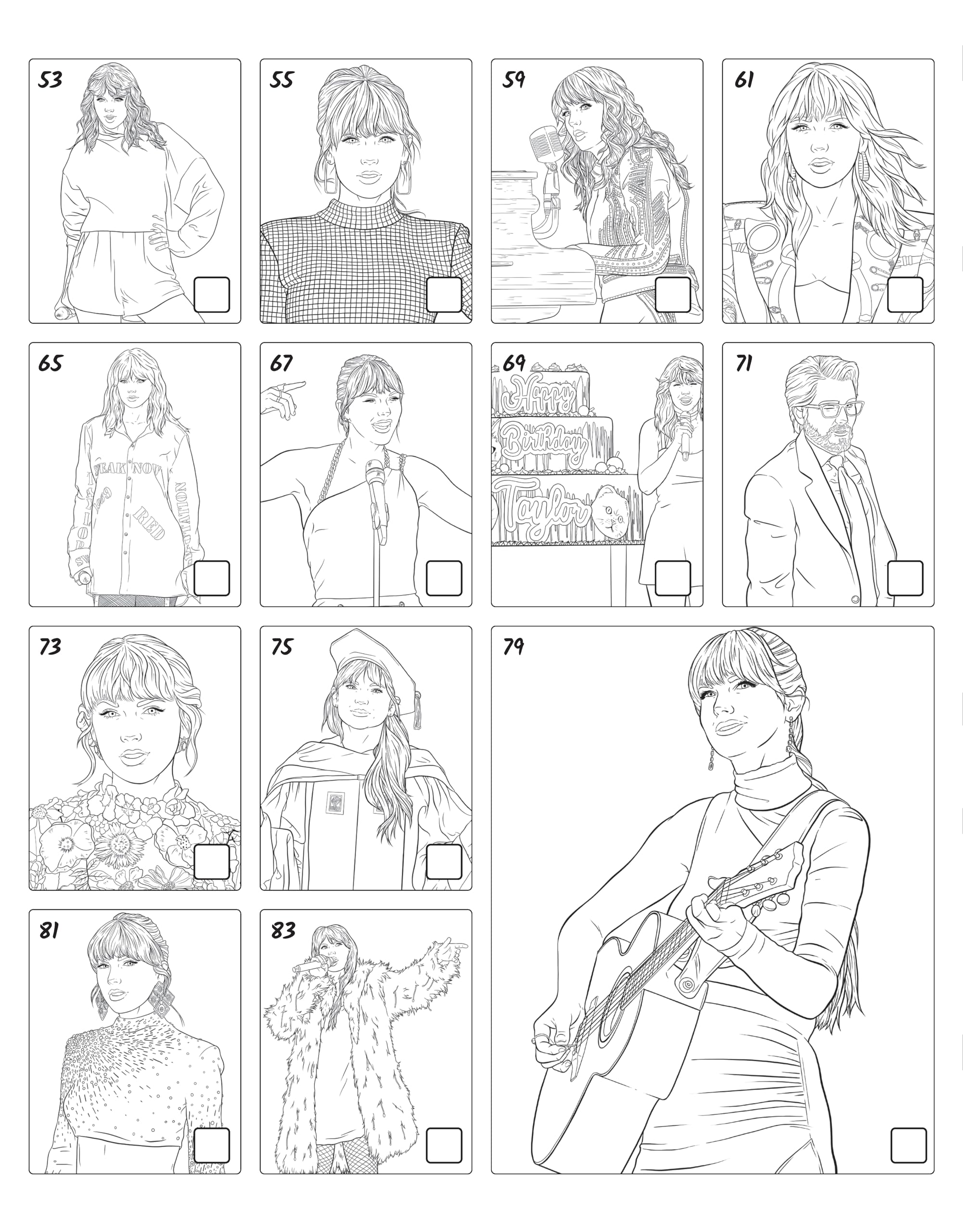 SUPER FAN-tastic Taylor Swift Coloring & Activity Book: 30+ Coloring Pages, Photo Gallery, Word Searches, Mazes, & Fun Facts (Design Originals) For Swifties of All Ages - Perforated Pages