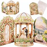 Wedding Pop Up Card, Romantic Card for Bride and Groom, Congratulations | Beautiful Gift for Valentine&rsquo;s Day for Girlfriend, Husband, Wife, Boyfriend, Bride, Groom, Engagement, Newlyweds