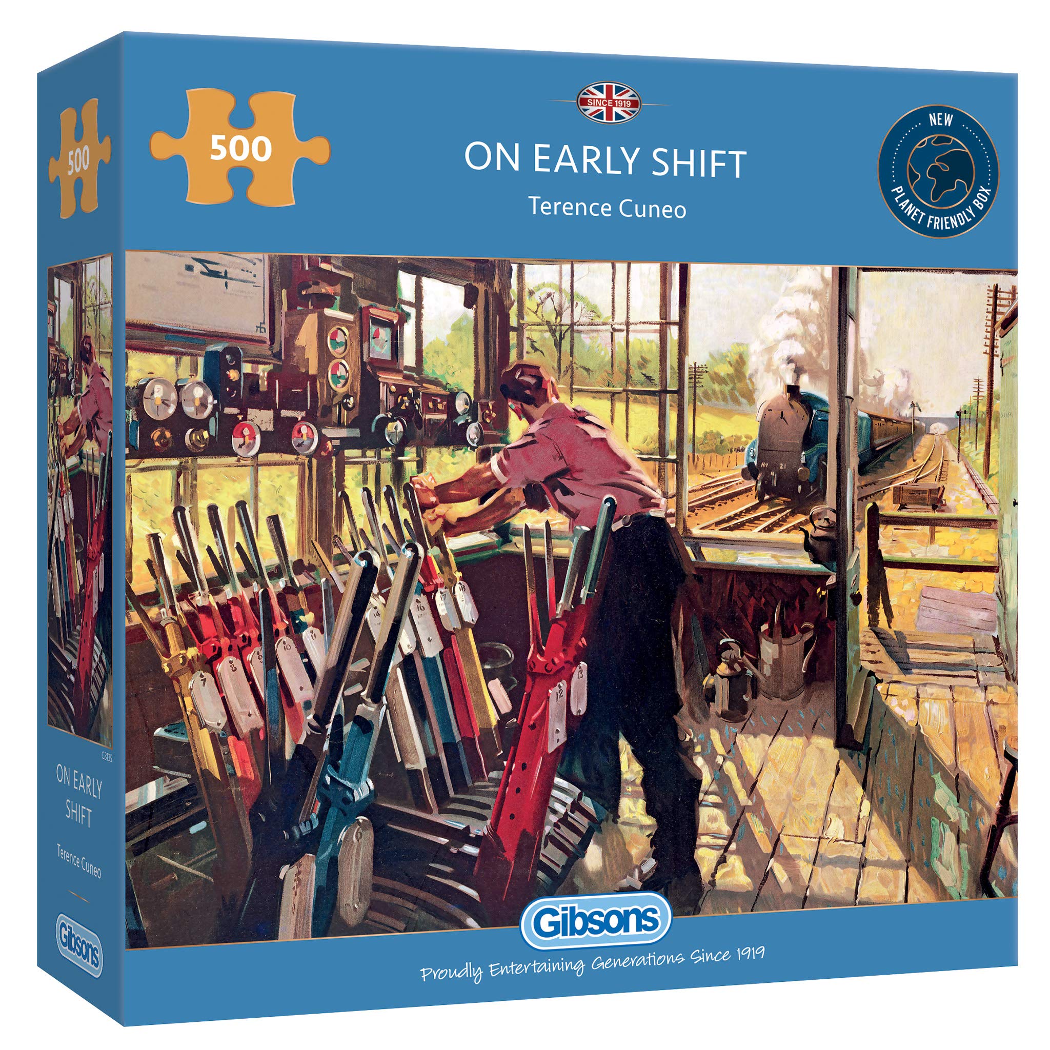 On Early Shift 500 Piece Jigsaw Puzzle | Sustainable Puzzle for Adults | Premium 100% Recycled Board | Great Gift for Adults | Gibsons Games