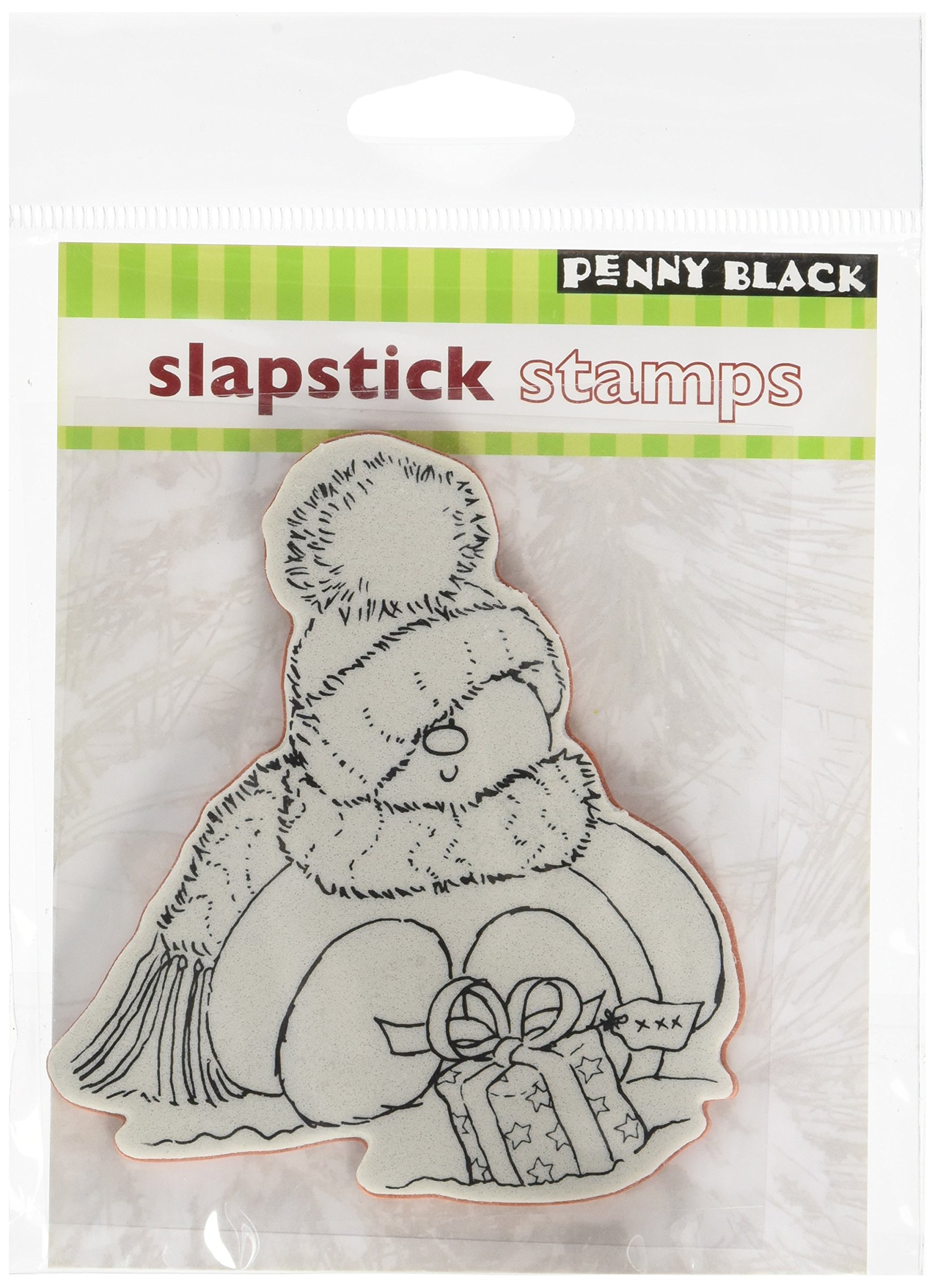 Penny Black 4 x 5-inch Sweet Snowman Cling Rubber Stamp Sheet, Grey