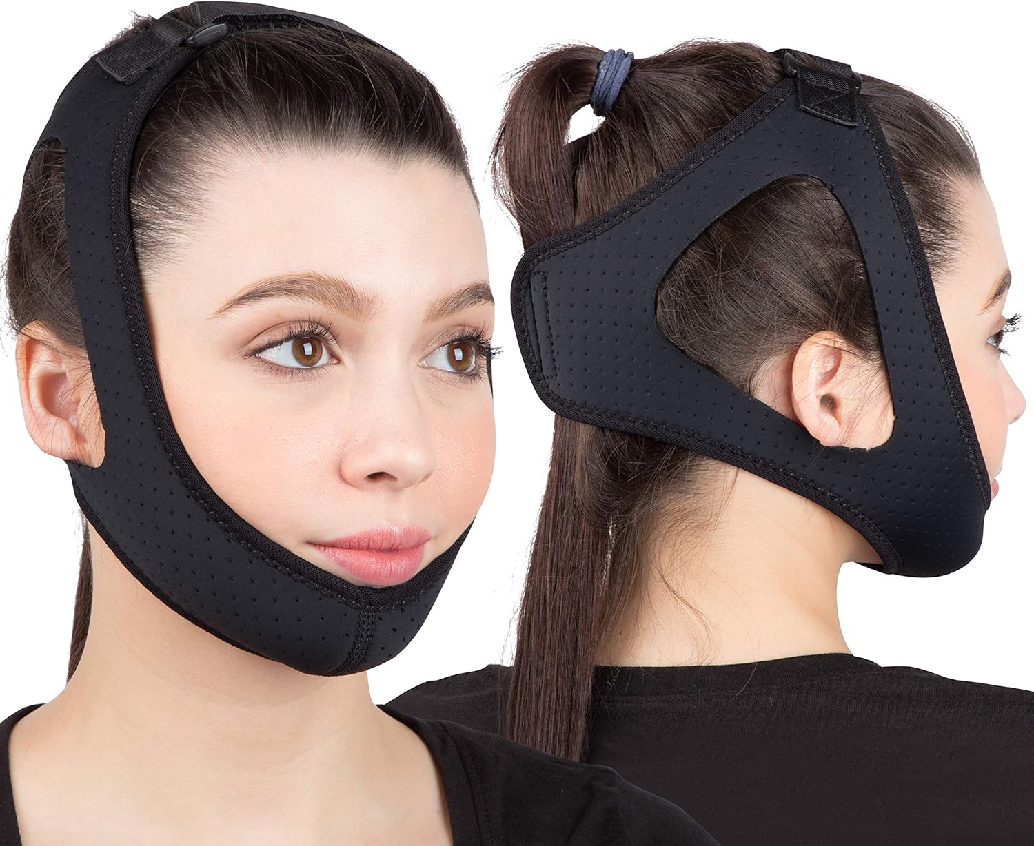 Sleep Legends Premium Anti Snoring Chin Strap w/ New Adjustable Hook ’N Loop Strap for Cpap Users - [2020 Release] - Snore Reduction Device - Snore Stopper Solution Men, Women: Health & Personal Care