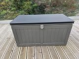 Garden Store Direct 190L Grey Plastic Outdoor Storage Box 96x45x49cm Strapped view 7
