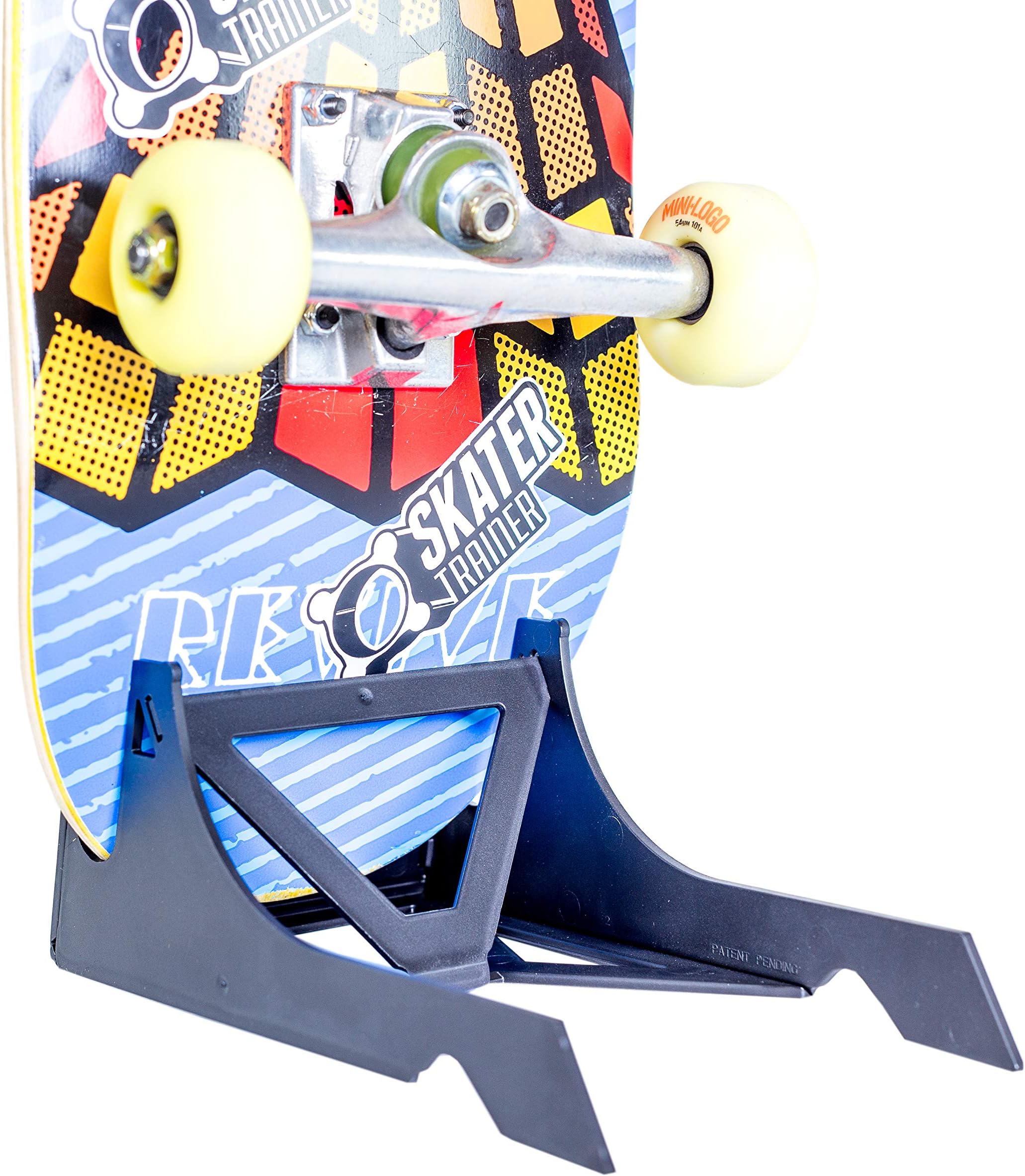 SKATERTRAINER A Place for Your Skateboard, Store or Display in Style with an Original Skateboard Stand | The Origami Skate Rack by Skater Trainers