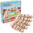 Creative Kids Wooden Reading Blocks - Set of 5 Spinning Alphabet Blocks w/ Easy-Grip Handles - Kindergarten Preschool Learnin
