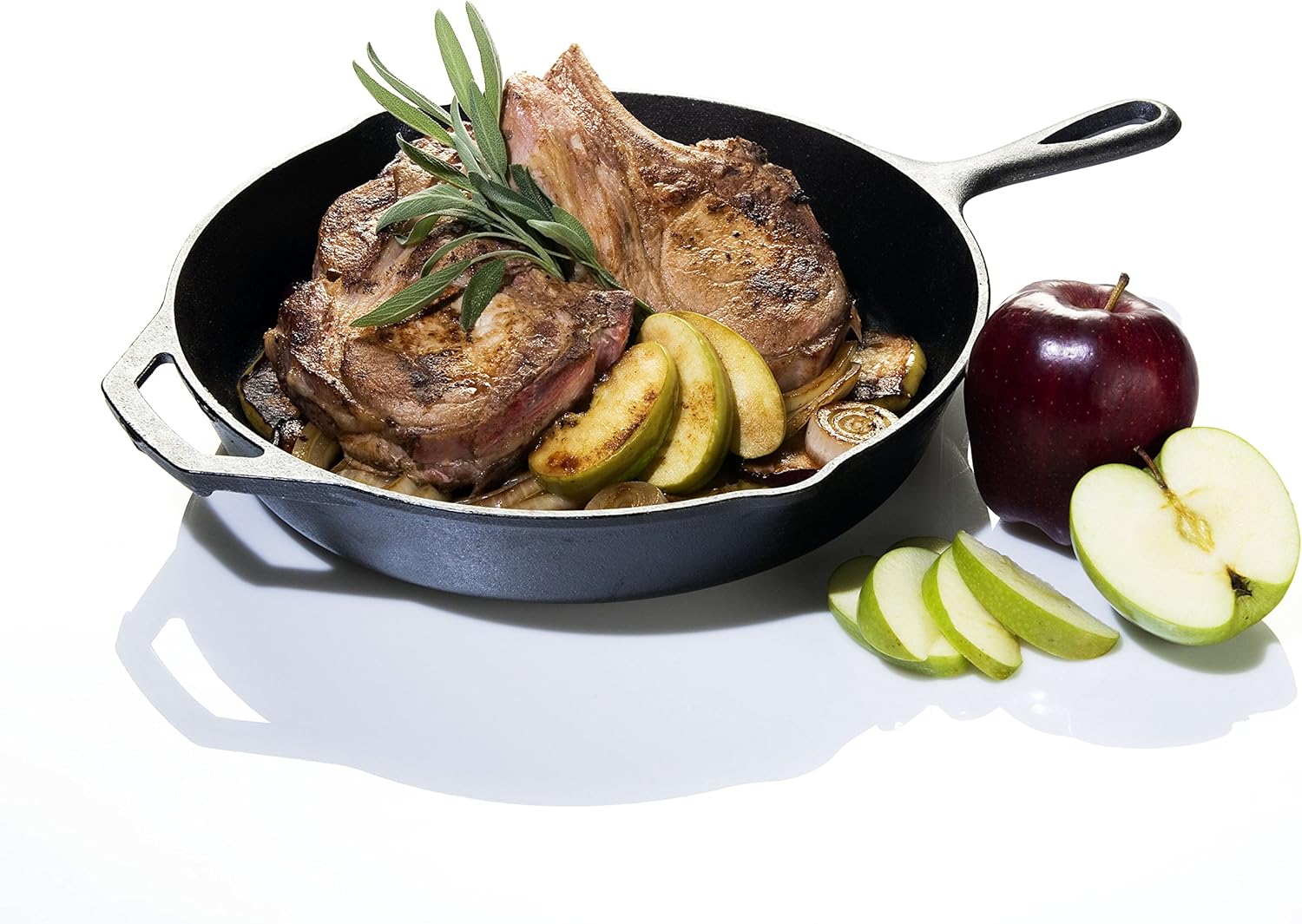 Lodge Seasoned Cast Iron Skillet - 12 Inch Ergonomic Frying Pan with Assist Handle: Cast Iron Skillet: Kitchen & Dining